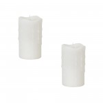 Simplux Led Dripping Candle W/Moving Flame (Set Of 2)3"Dx5"H