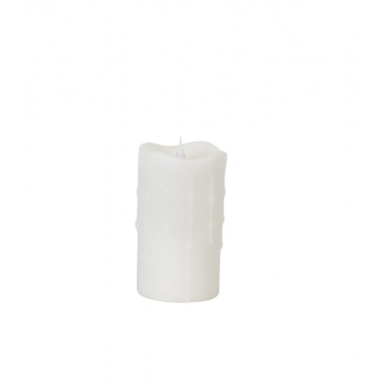 Simplux Led Dripping Candle W/Moving Flame (Set Of 2)3"Dx5"H