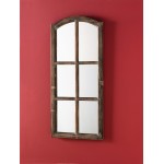 French Farmhouse Mirror 19.5"Wx43"H Wood/Glass