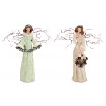 Branch Angels (Set Of 2) 15"H Paper Pulp