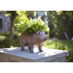 Pig Planter 17.5"Lx10"H Magnesia