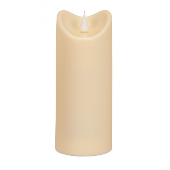 Simplux Plastic Outdoor Candle W/Moving Flame (Set Of 2) 2.75"D x 7"H