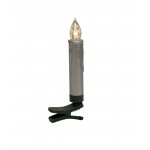 Led Clip-On Taper Candles (Set Of 12) W/Remote 4"H Plastic