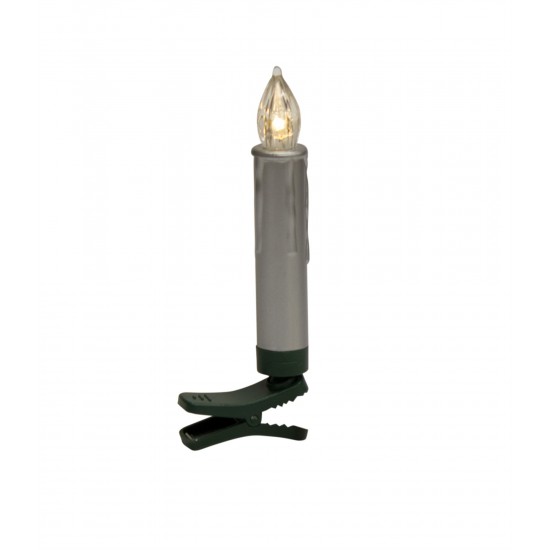 Led Clip-On Taper Candles (Set Of 12) W/Remote 4"H Plastic