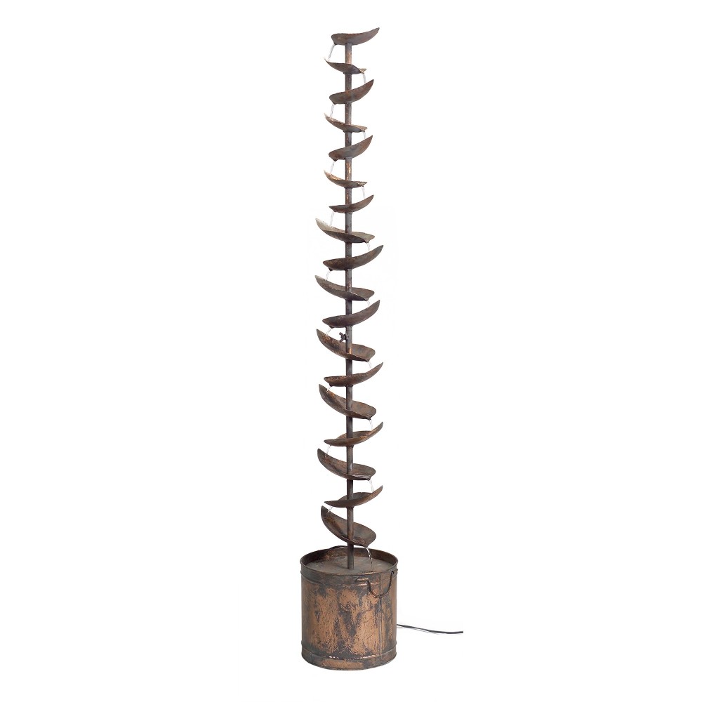 Leaf Fountain W/Ul Pump 62.5"H Metal