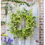 Oversized Mixed Foliage Wreath 30"D Polyester/Twig