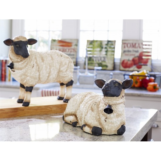 Sheep (Set Of 2) 9.5"H, 14.75"H Polyresin