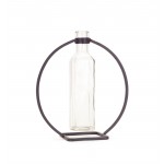 Hanging Vase In Circle Stand (Set Of 4) 9"H