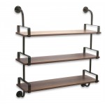 Triple Shelf Wall Rack 31.5"L, 34.25"H Mdf/Metal