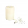 Simplux Led Rechargeable Blutooth Speaker Candle 3.5"X6"H Wax/Plastic