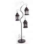 Triple Lantern Tree 51.25"H Metal