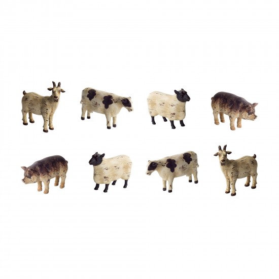 Sheep/Pig/Cow/Goat (Set Of 8)