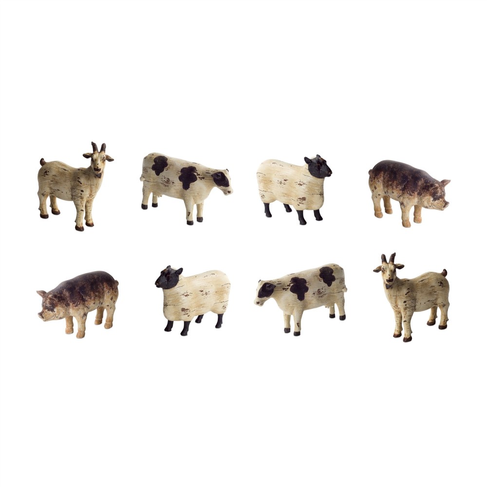 Sheep/Pig/Cow/Goat (Set Of 8)