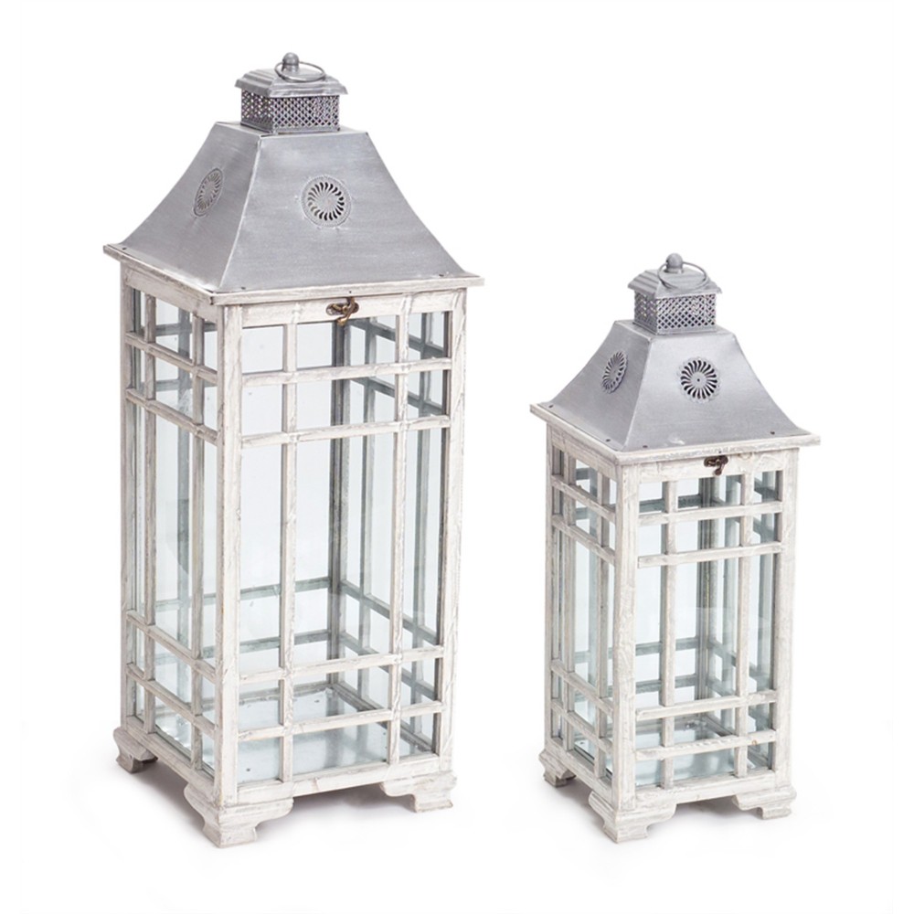 Lantern (Set Of 2) 24.5"H, 33"H Metal