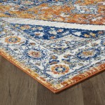 Totti Vintage Orange/Navy 2x8 Oriental Rug