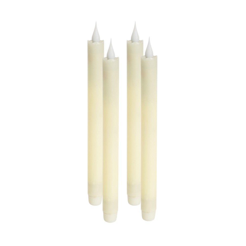 Taper Candle 10"H (Set Of 4) Plastic/Wax