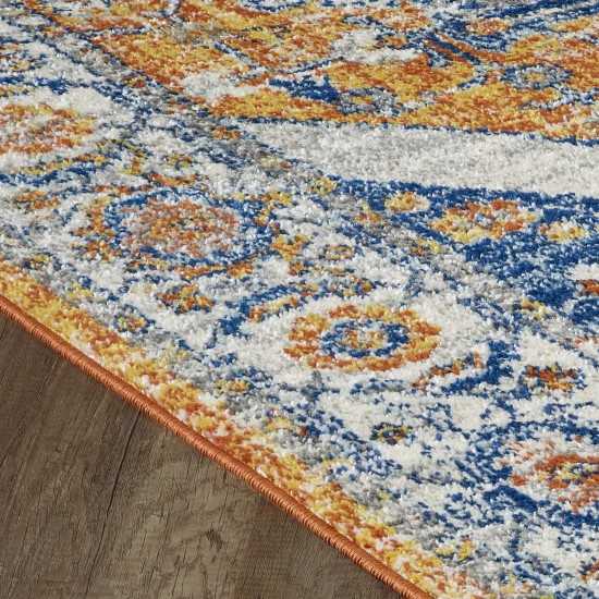 Totti Vintage Orange/Navy 3x5 Oriental Rug