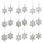 Snowflake Ornament (2 Boxes Of 18) 2.5"D Wood