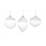 Ornament (Set Of 6) 5.75"H, 7"H, 5.75"H Glass