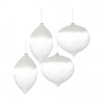 Ornament (Set Of 4) 7.25"H, 9"H Glass