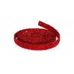 Glitter Rope (12 Rolls) 1" x 15'L Plastic, Red