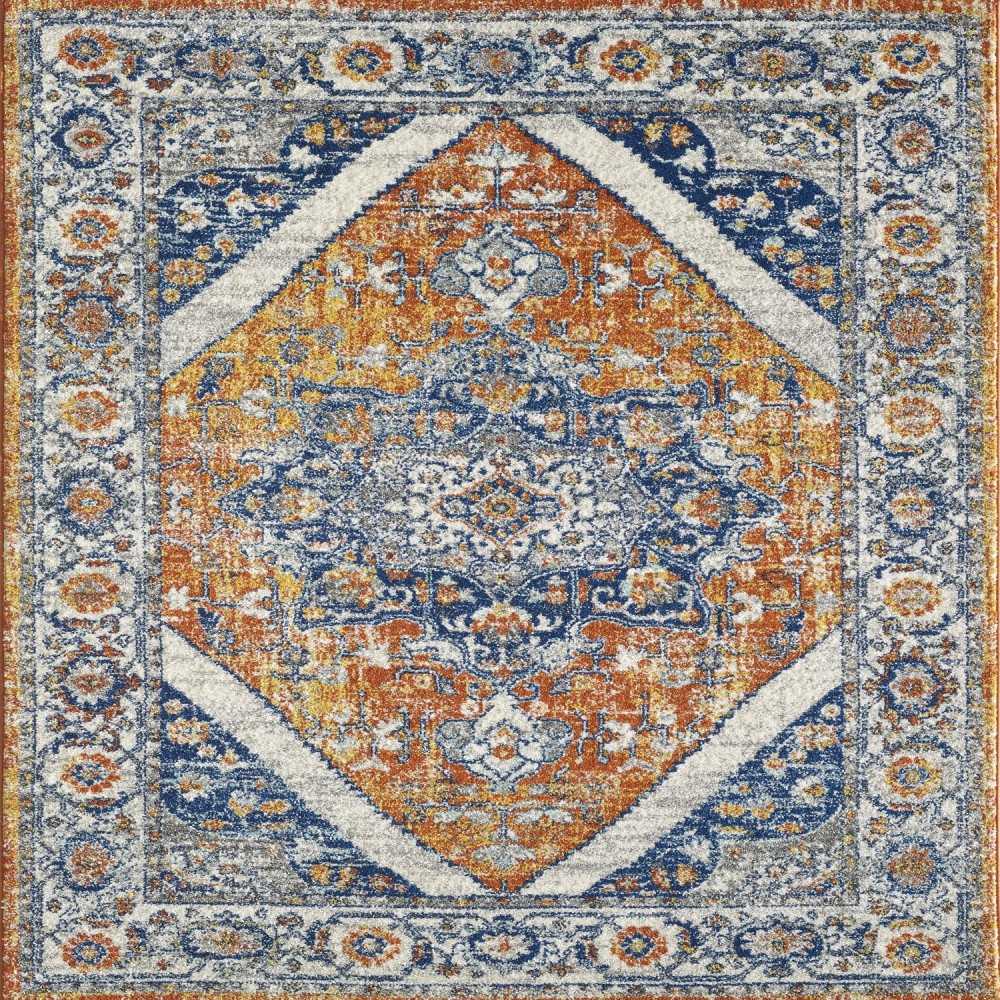 Totti Vintage Orange/Navy 6x9 Oriental Rug