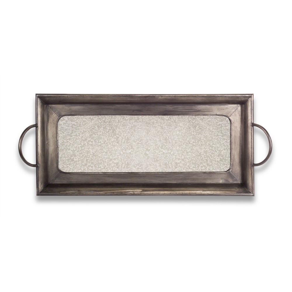 Mirror Tray 14.5" x 36.5" Metal/Glass