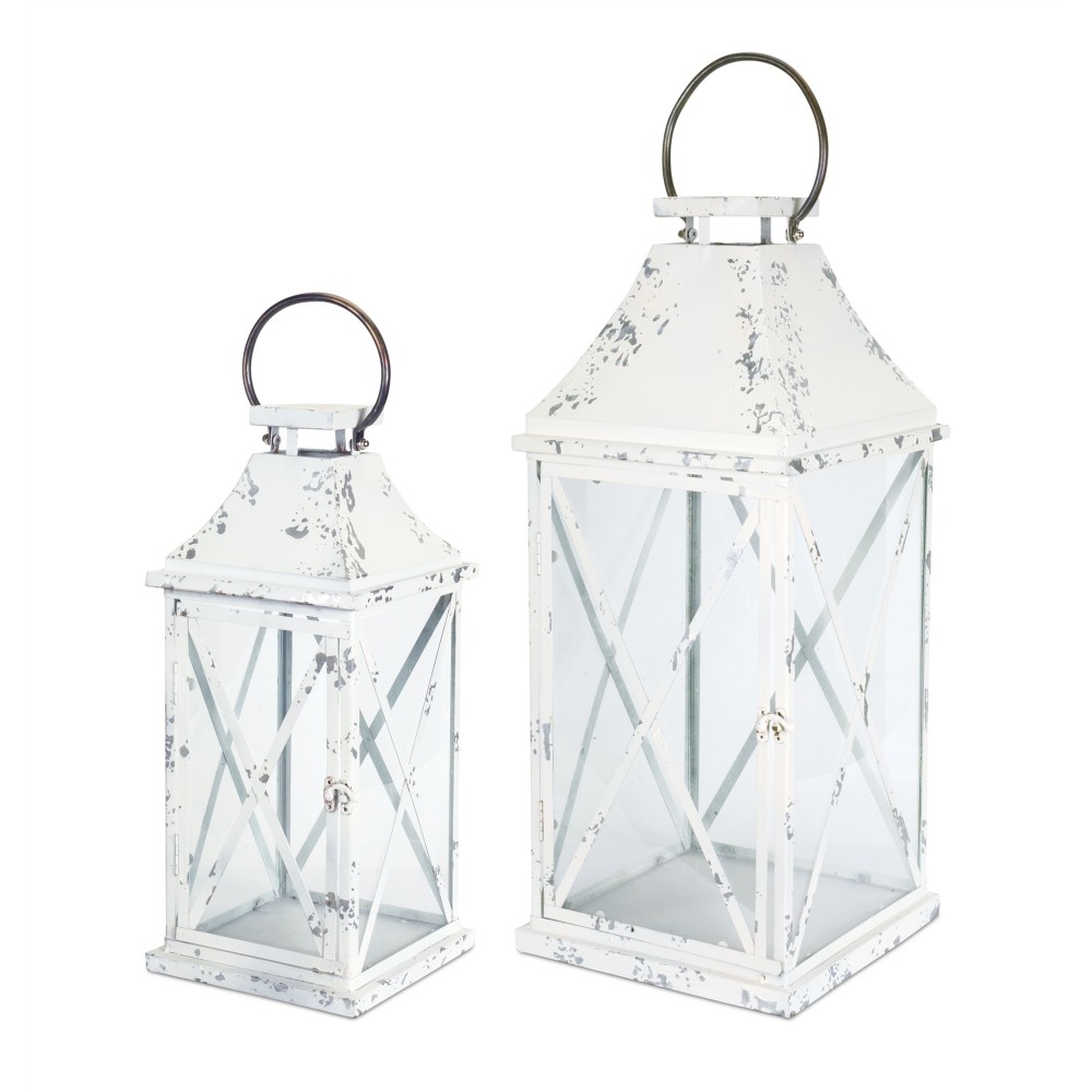 Lantern (Set Of 2) 18.75"H, 25.25"H Metal