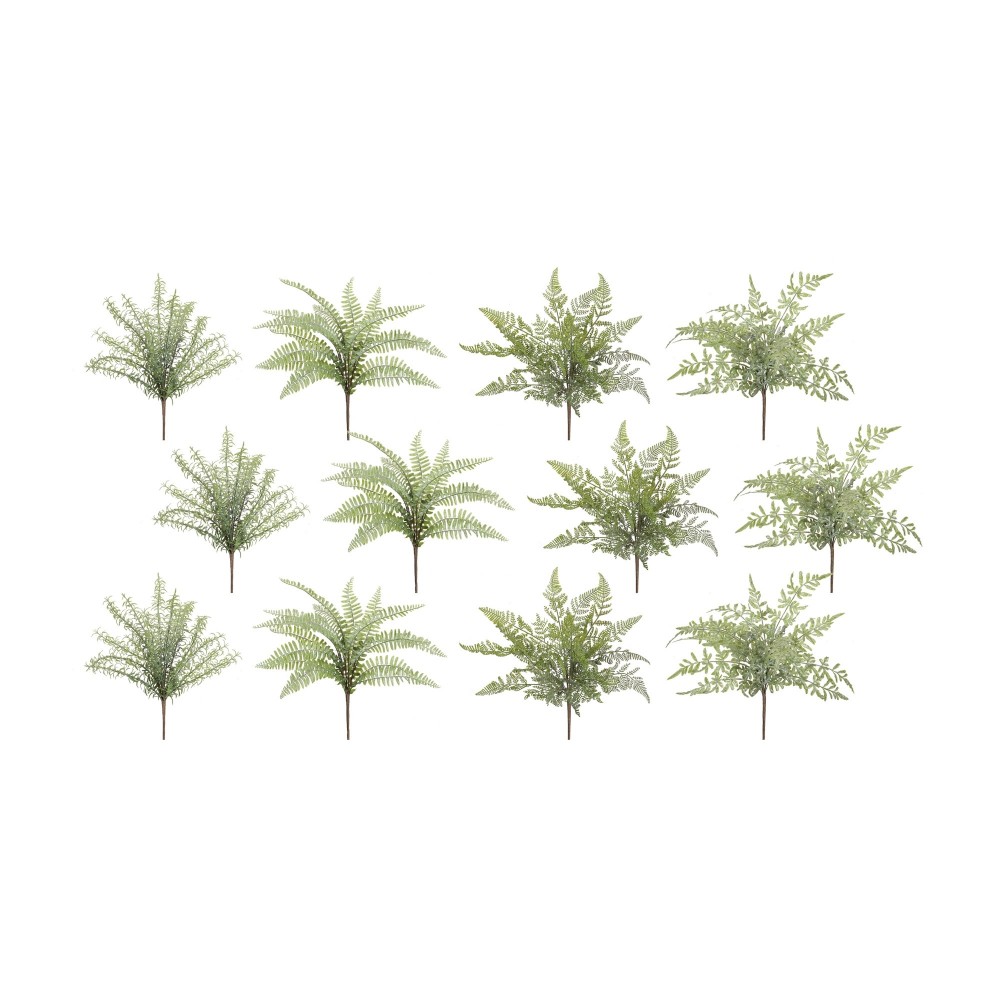 Fern Bush (Set Of 12) 16"H Plastic