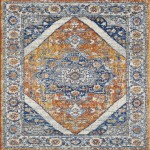 Totti Vintage Orange/Navy 10x12 Oriental Rug