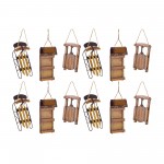 Sled Ornament (Set Of 12) 5.75"H Wood