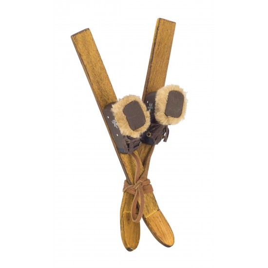 Ski And Boot Ornament (Set Of 12) 9"H Wood