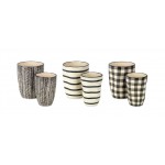 Pot (Set Of 6) 2.75"D x 4.25"H, 3.75"D x 5"H Dolomite