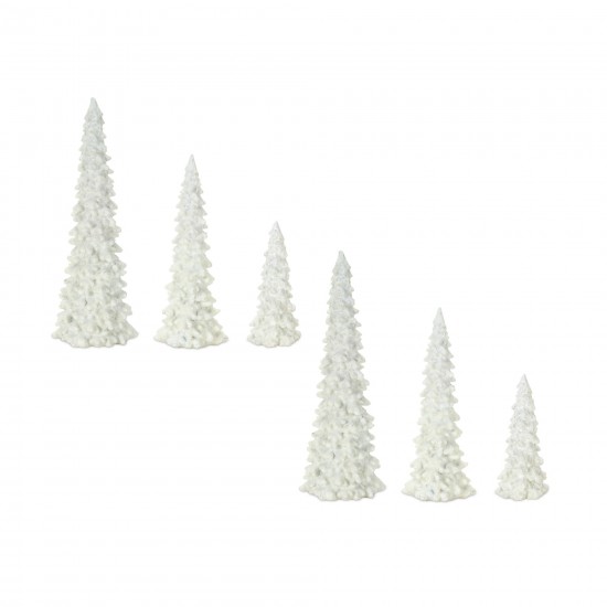 Tree (Set Of 6) 5.75"H, 9"H, 11.5"H Resin