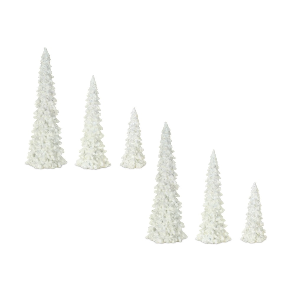 Tree (Set Of 6) 5.75"H, 9"H, 11.5"H Resin