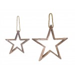 Star Ornament (Set Of 4) 12.5"H, 18.5"H Wood