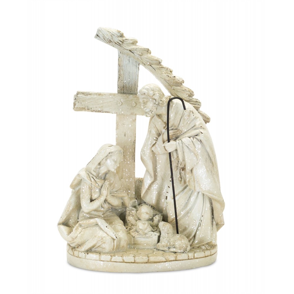 Holy Family 10.25"H Resin, Silver