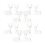 Deer (Set Of 12) 6"H Resin