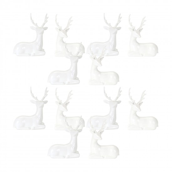 Deer (Set Of 12) 6"H Resin