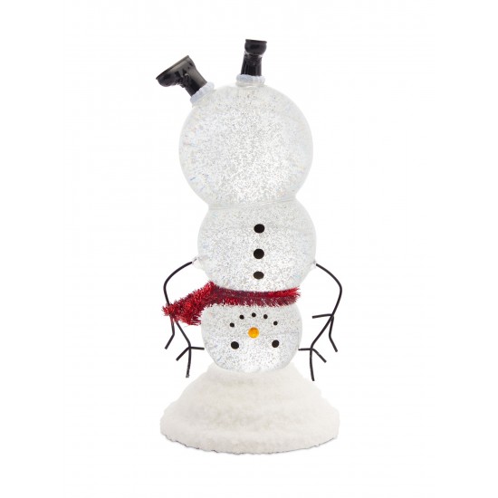 Snowman Snow Globe/Timer 10.5"H Acrylic
