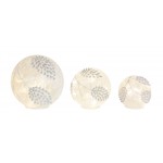 Pine Cone Globes/Timer (Set Of 3) 4.5"H, 6"H, 8"H Glass