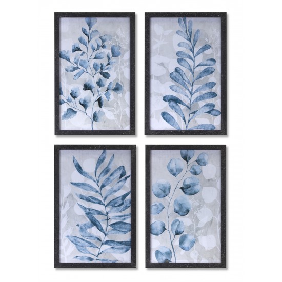 Foliage Print (Set Of 4) 15.75" x 23.75"H Mdf/Glass