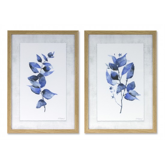 Framed Leaf Print (Set Of 2) 12.75" x 18.25"H Plastic/Mdf