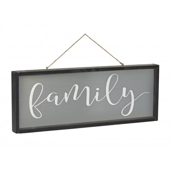 Blessed/Family Frame 25" x 9.25"H Mdf/Wood