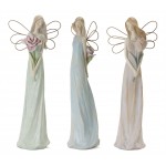 Angel (Set Of 3) 13"H Resin/Stone Powder