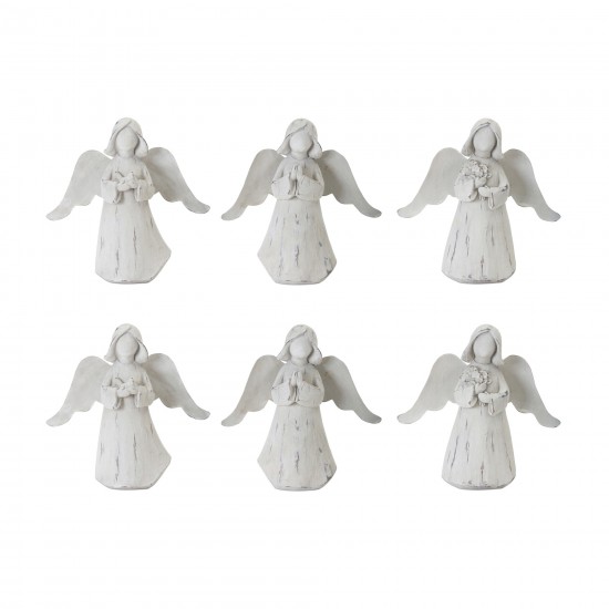 Angel (Set Of 6) 6.25"H Resin