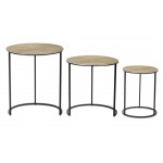 Accent Table (Set Of 3) 20"H, 22"H, 24.25"H Mdf/Iron