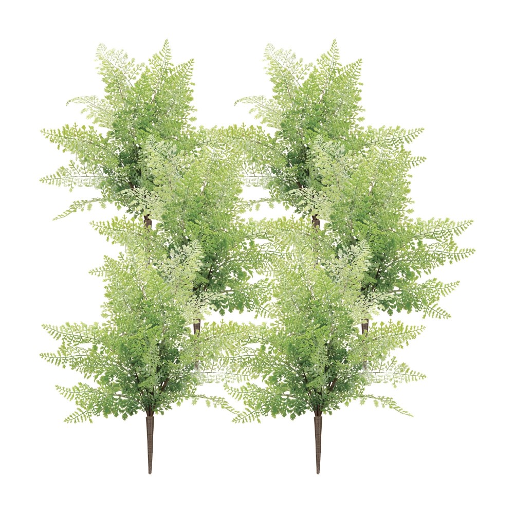 Fern Bush (Set Of 6) 19"H Plastic