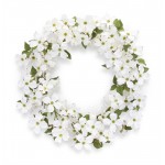 Dogwood Wreath 24.5"D Polyester