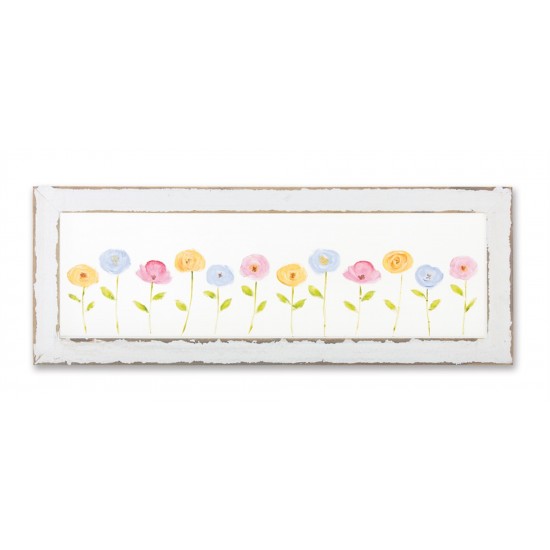 Floral Frame 24" x 9"H Screen/Wood